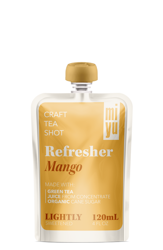 miyu Green Tea Refresher - Mango 12 Pack